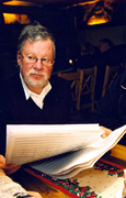 Bremeni muusikakirjastuse Eres omanik ja eesti muusika tutvustaja Saksamaal Horst Schubert Suure-Jaanis.